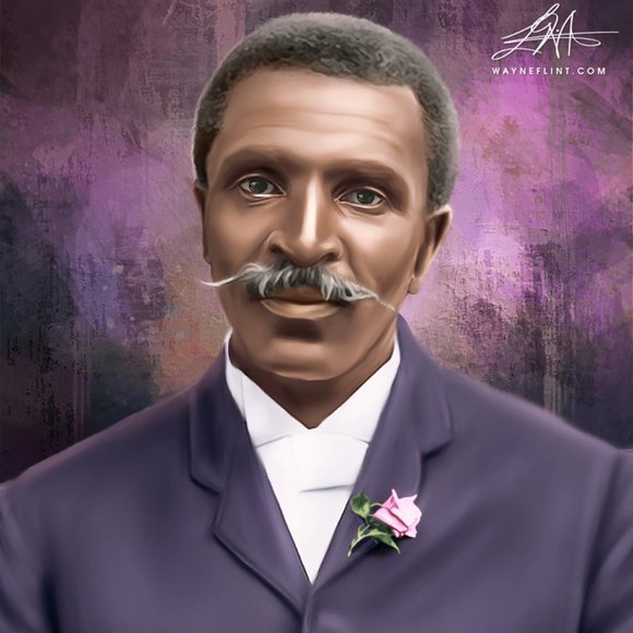 George Washington Carver Digital Oil Painting by Wayne Flint